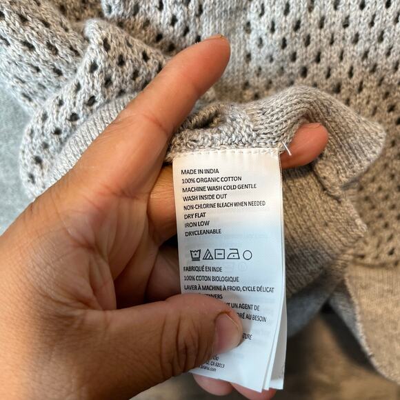 Prana Translucent Sweater Heather Gray Women’s Size Small‎ Organic Cotton New - Picture 7 of 8